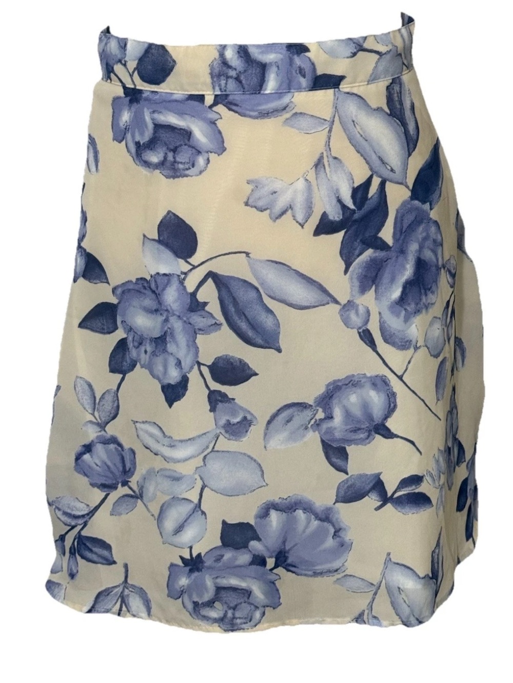 Vintage y2k floral skirt blue light pastel yellow size XS